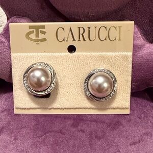 Vintage Silver and Pearl Stud Earrings